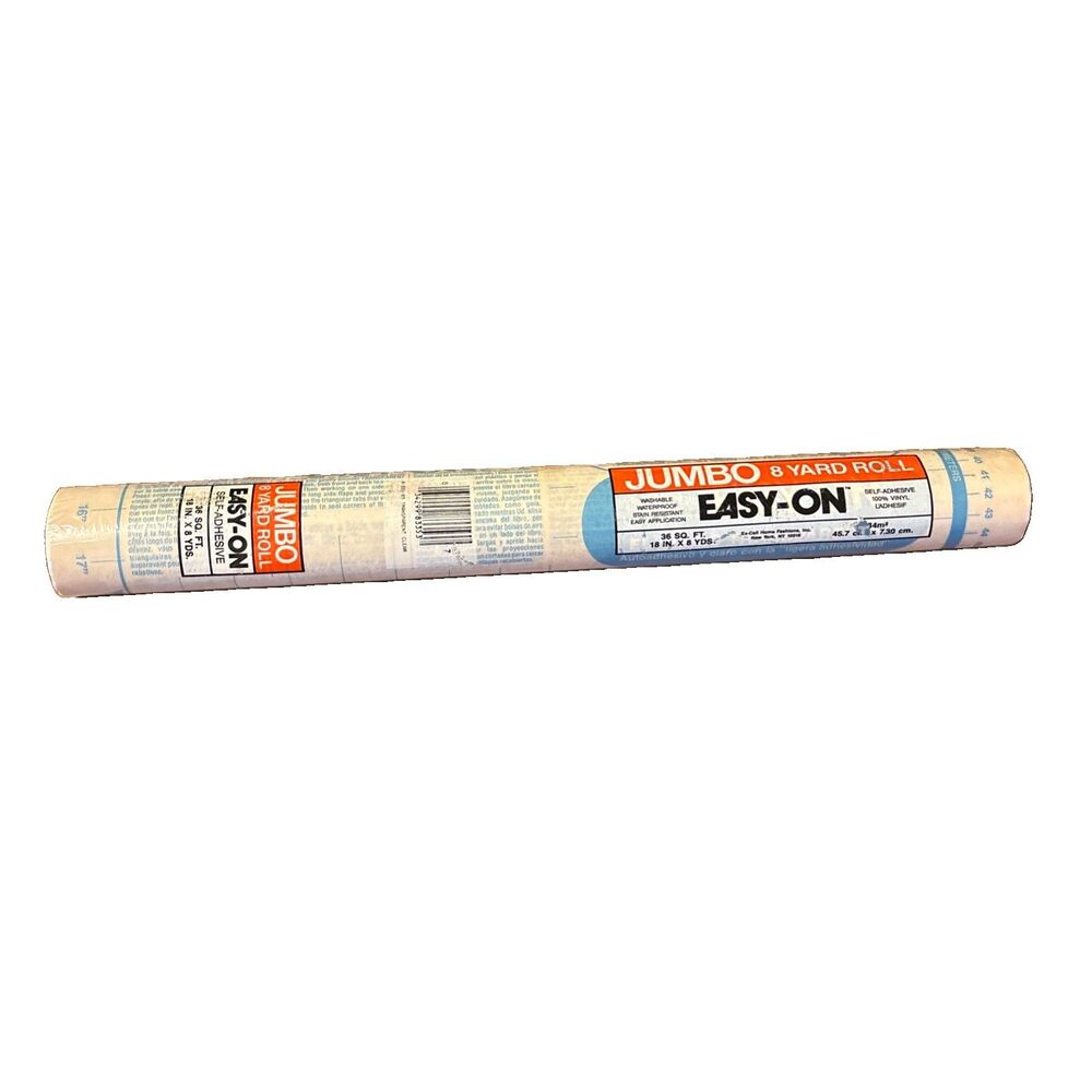 Easy-On Jumbo 8 Yard Roll Clear 100% Vinyl Self-Adhesive Shelf Liner